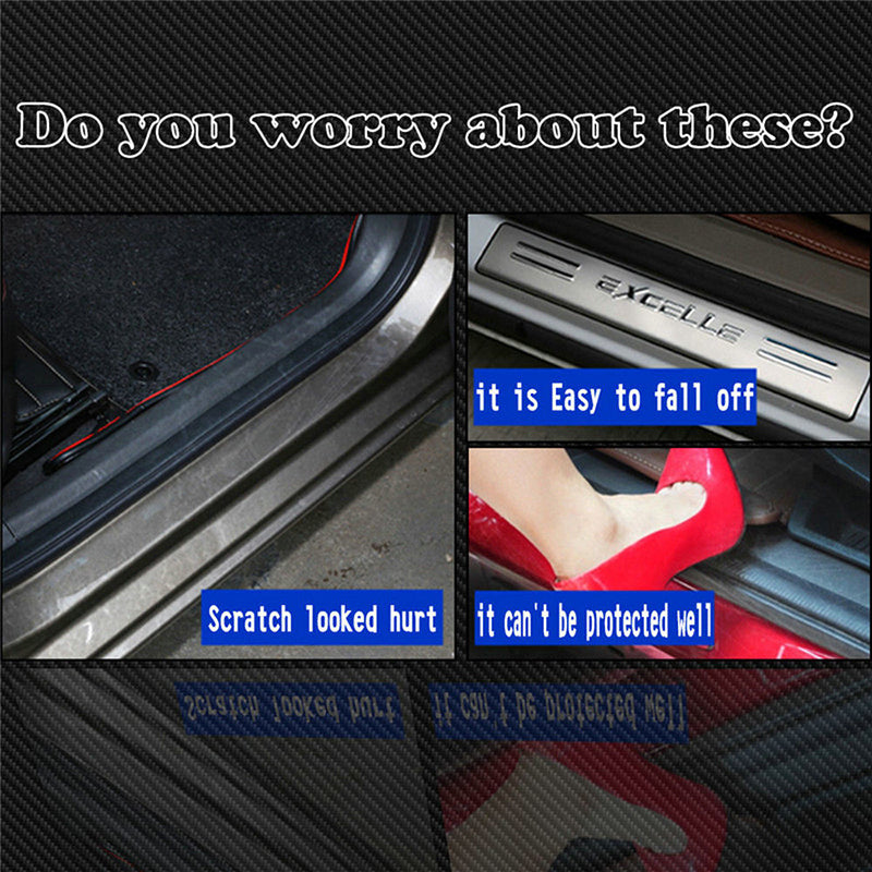 Sedan Hatchback Car Door Sill Scuff Pedal Car Door Plate Car - Premium Car Stickers & Covers from Rapidvehicles - Just $8.99! Shop now at Rapidvehicles