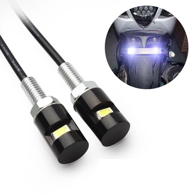 2PCS White Light Motorcycle Screw 5630LED Bolt Lamp Car License - Premium Motorcycle Accessories from Rapidvehicles - Just $7.99! Shop now at Rapidvehicles