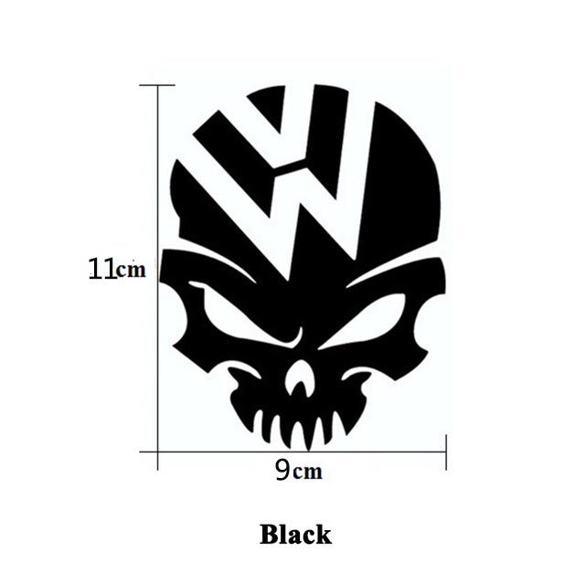 Fashion Skull Decals Car Stickers Car Body Styling Oil Tank Cover Sticker Universal Black 18cm - Premium Motorcycle Accessories from Rapidvehicles - Just $10.28! Shop now at Rapidvehicles