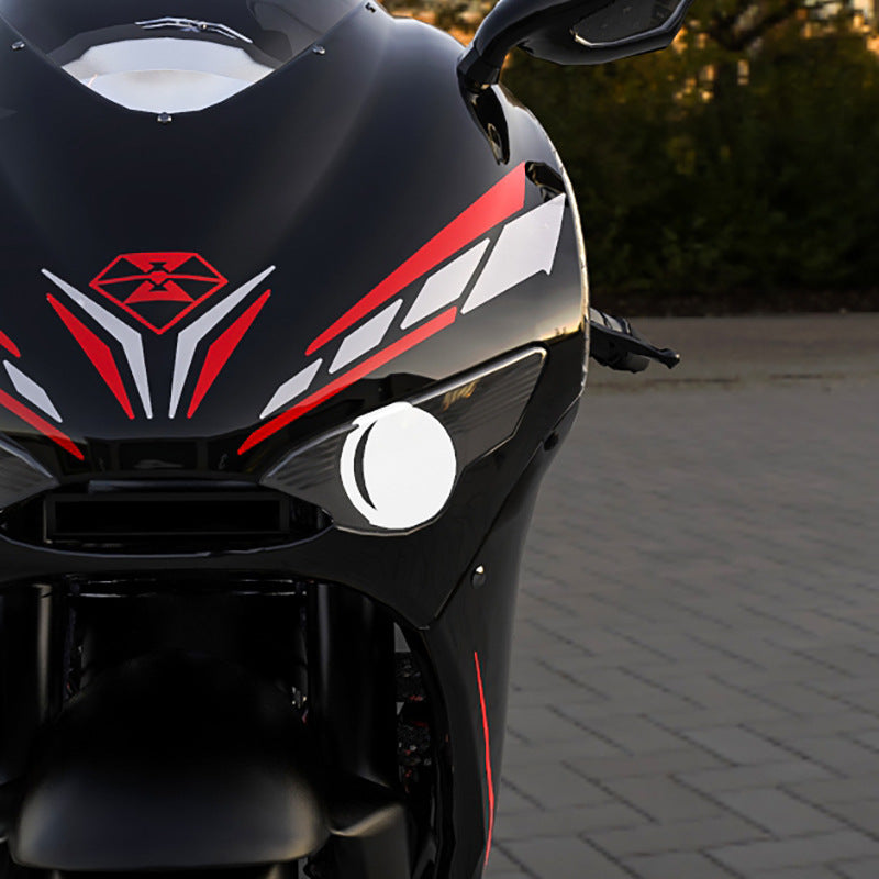 Reflective Cool 3D Motorcycle Sticker Fuel Oil Tank Waterproof Decal Universal for Yamaha etc  Red and white - Premium Car Stickers & Covers from Rapidvehicles - Just $16.96! Shop now at Rapidvehicles