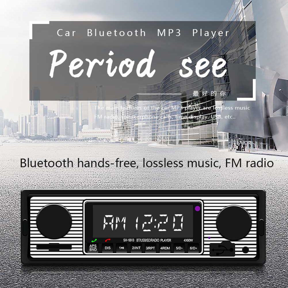 Bluetooth Vintage Car Radio MP3 Player Stereo USB AUX Classic Car - Premium Car Organizers from Rapidvehicles - Just $43.99! Shop now at Rapidvehicles