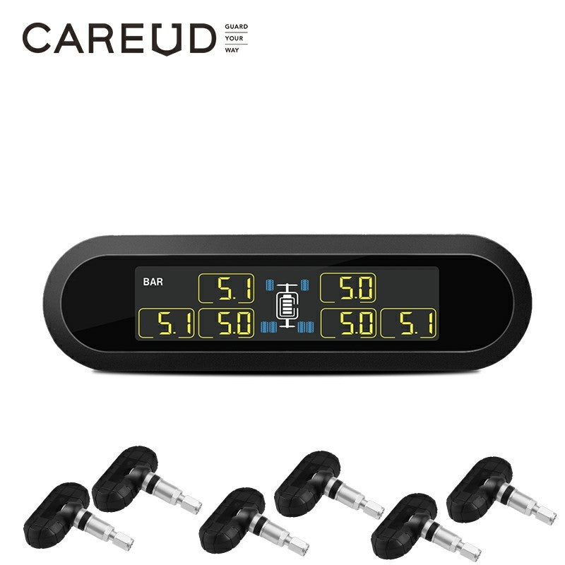 Car TPMS Tire Pressure Monitoring System Super LCD Universal for 6 Wheels Bus Van Internal Sensors black_T650 built-in models - Premium OBD & Diagnostic Tools from Rapidvehicles - Just $116.99! Shop now at Rapidvehicles