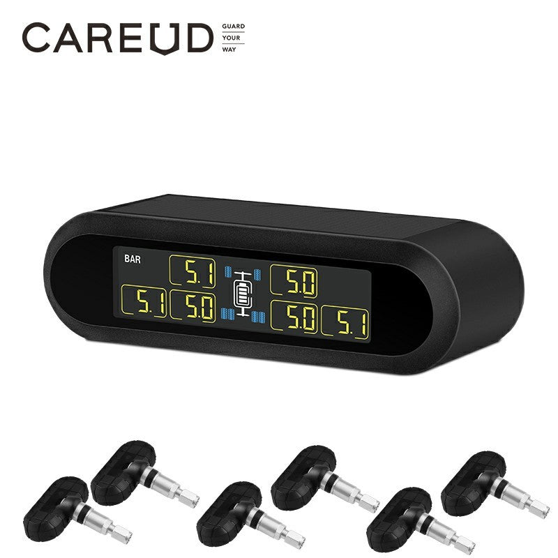 Car TPMS Tire Pressure Monitoring System Super LCD Universal for 6 Wheels Bus Van Internal Sensors black_T650 built-in models - Premium OBD & Diagnostic Tools from Rapidvehicles - Just $121.99! Shop now at Rapidvehicles