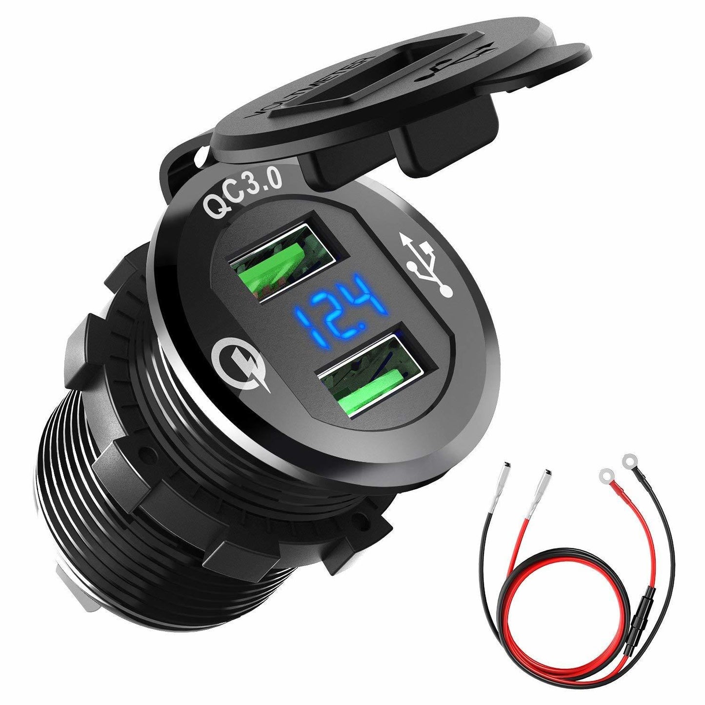 Car Motorcycle Refitted USB Charger Mobile Phone Tablet QC3.0 - Premium Motorcycle Accessories from Rapidvehicles - Just $25.99! Shop now at Rapidvehicles