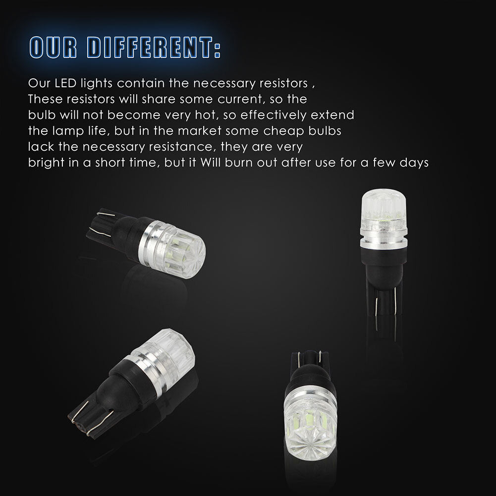 10pcs/set T10 LED Light Bulbs High Power Prismatic Lens Decoding - Premium Car LED Lights from Rapidvehicles - Just $19.79! Shop now at Rapidvehicles