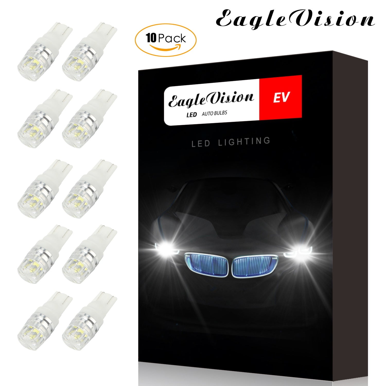 10pcs/set T10 LED Light Bulbs High Power Prismatic Lens Decoding - Premium Car LED Lights from Rapidvehicles - Just $19.79! Shop now at Rapidvehicles