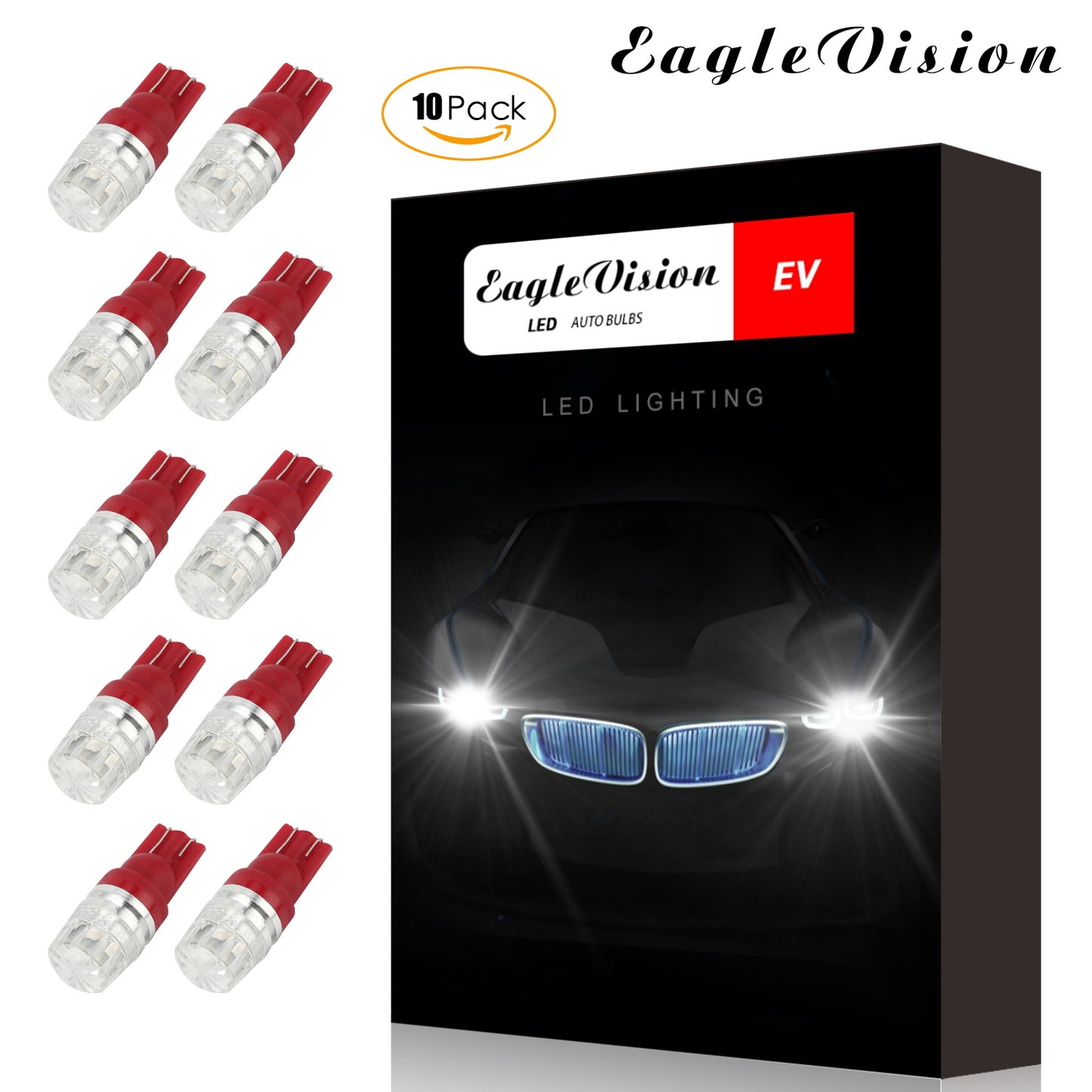 10pcs/set T10 LED Light Bulbs High Power Prismatic Lens Decoding - Premium Car LED Lights from Rapidvehicles - Just $19.79! Shop now at Rapidvehicles