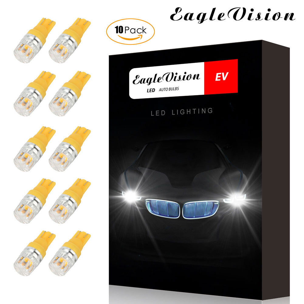 10pcs/set T10 LED Light Bulbs High Power Prismatic Lens Decoding Lamp Amber light - Premium Car LED Lights from Rapidvehicles - Just $16.77! Shop now at Rapidvehicles