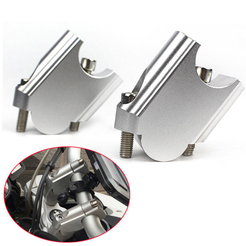 CNC Machining Handlebar Risers Bar Clamp Extend Adapter with Bolts for BMW F800R 15-17 Silver - Premium Other Car Tools from Rapidvehicles - Just $41.99! Shop now at Rapidvehicles