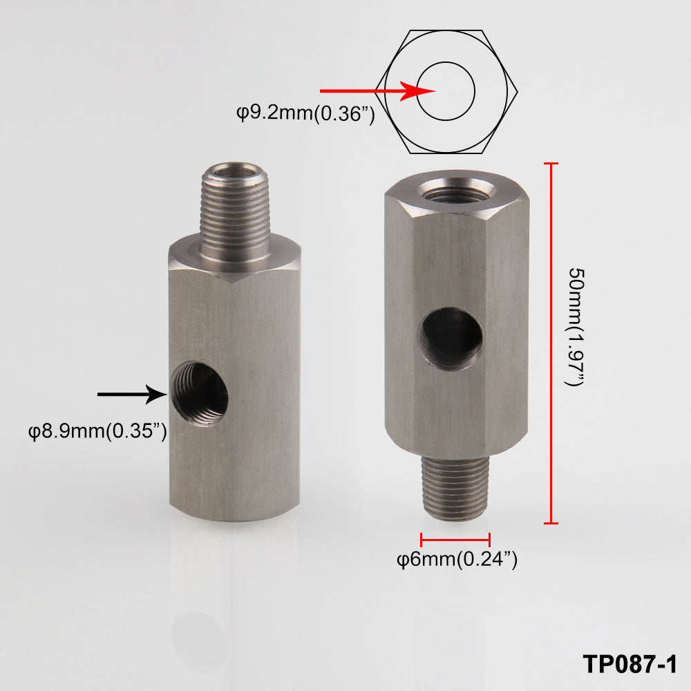 1/8" BSPT Oil Pressure Sensor Tee to NPT Adapter Turbo Supply Feed Line Gauge T - Premium OBD & Diagnostic Tools from Rapidvehicles - Just $18.99! Shop now at Rapidvehicles