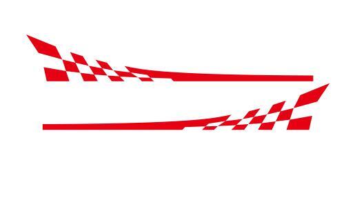 Racing Flag Vinyl Decal Car Styling Door Side Skirt Stripes Auto Body Decor Sticker red - Premium Car Stickers & Covers from Rapidvehicles - Just $28.58! Shop now at Rapidvehicles