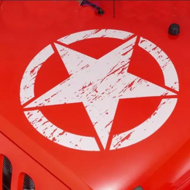 50cm Big Stickers on Cars Army Star Distressed Decal for Jeep - Premium Car Stickers & Covers from Rapidvehicles - Just $19.79! Shop now at Rapidvehicles