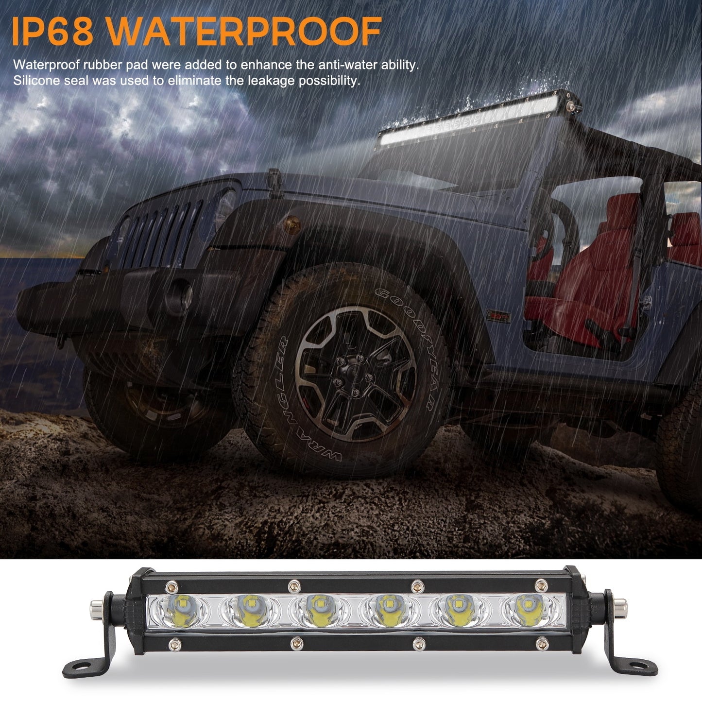 8inch Led Light Bar Super Thin Working Net Light for Car SUV  8 - Premium Car LED Lights from Rapidvehicles - Just $34.99! Shop now at Rapidvehicles