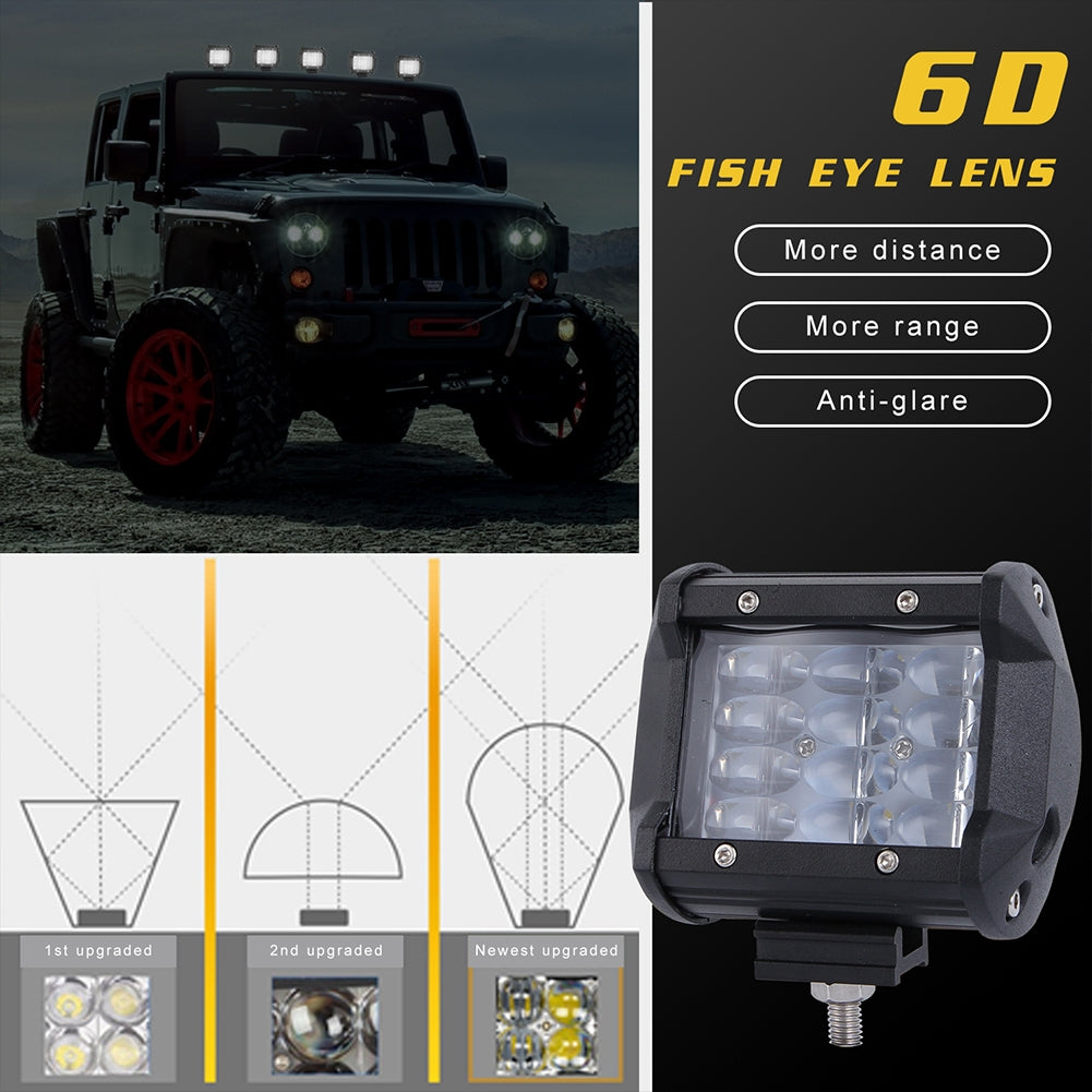 108W 4 Rows LED Work Light Bar for Offroad Off-road Truck  6000K white_1pc - Premium Car LED Lights from Rapidvehicles - Just $33.25! Shop now at Rapidvehicles