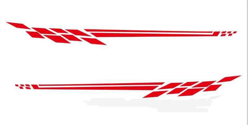 Universal Plaid Flag Side Skirt Car Decoration Sticker black - Premium Car Stickers & Covers from Rapidvehicles - Just $30.35! Shop now at Rapidvehicles