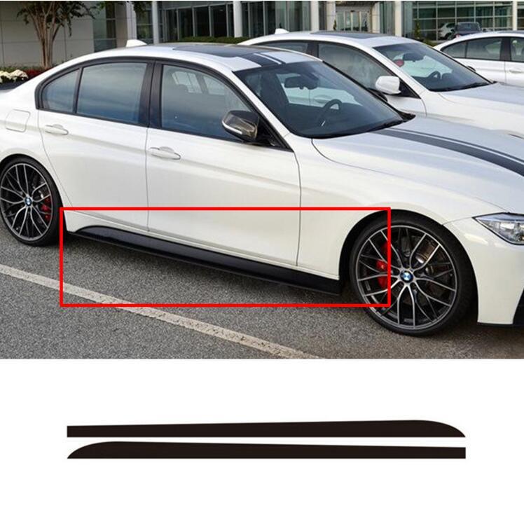 215cm Carbon Fiber Sticker Side Skirt Car Decal for BMW E90 E92 E39 F10 F30 F31 - Premium Car Stickers & Covers from Rapidvehicles - Just $30.99! Shop now at Rapidvehicles