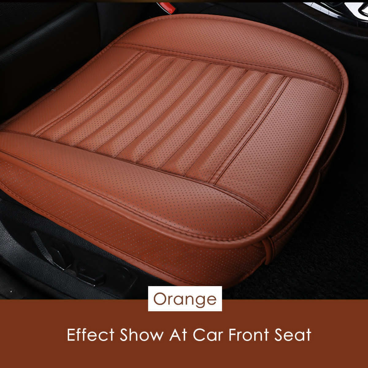 Car Front Seat Cover PU Non-slip Car Seat Cushion Cover for Four Seasons black - Premium Car Seat Cushion from Rapidvehicles - Just $28.99! Shop now at Rapidvehicles