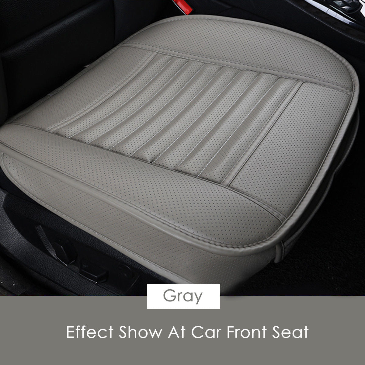 Car Front Seat Cover PU Non-slip Car Seat Cushion Cover for Four Seasons black - Premium Car Seat Cushion from Rapidvehicles - Just $28.99! Shop now at Rapidvehicles