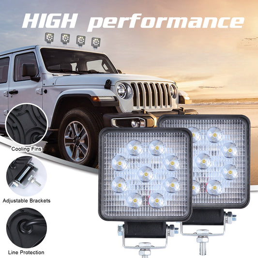 Super Slim Square 90W Spotlight Beam Led Work Light Driving Fog - Premium Car LED Lights from Rapidvehicles - Just $34.19! Shop now at Rapidvehicles