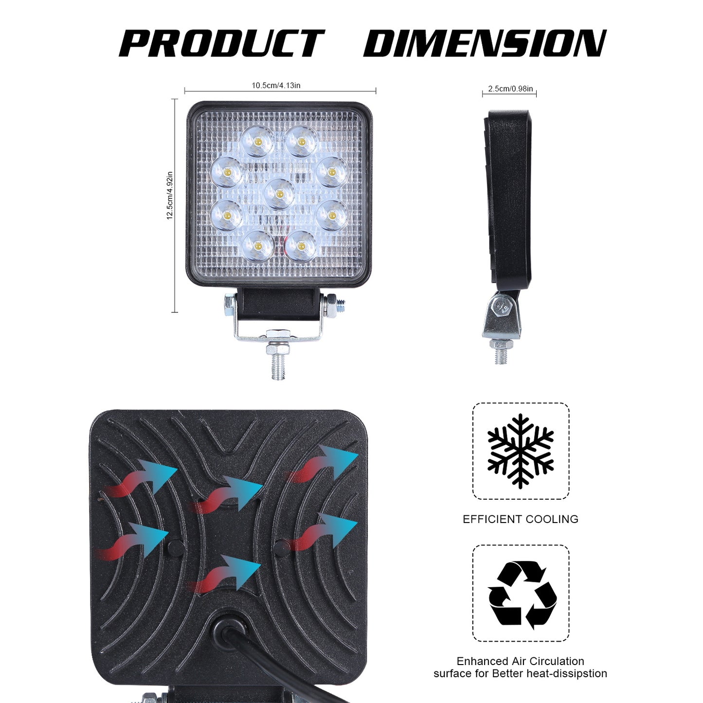 Super Slim Square 90W Spotlight Beam Led Work Light Driving Fog - Premium Car LED Lights from Rapidvehicles - Just $34.19! Shop now at Rapidvehicles