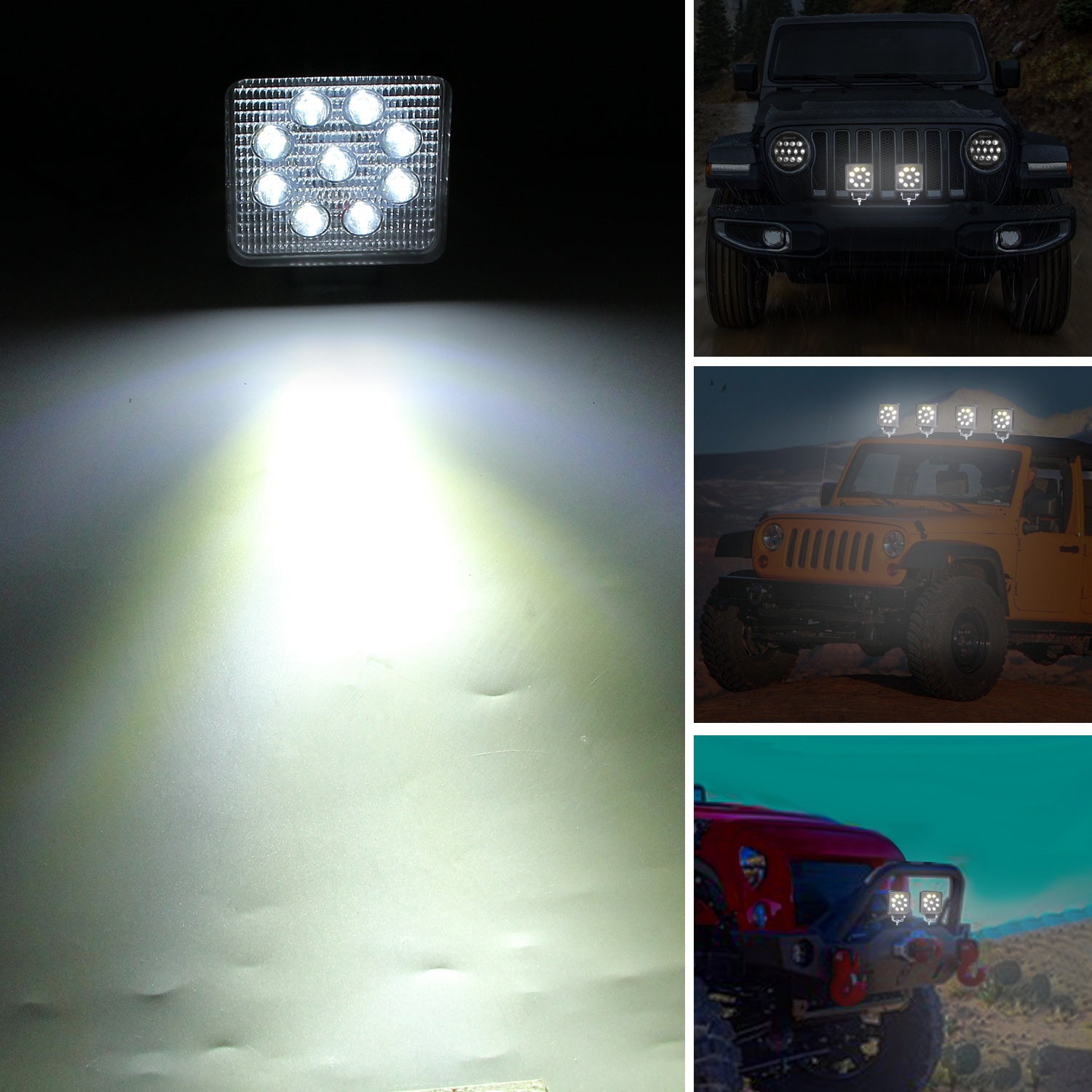 Super Slim Square 90W Spotlight Beam Led Work Light Driving Fog - Premium Car LED Lights from Rapidvehicles - Just $34.19! Shop now at Rapidvehicles