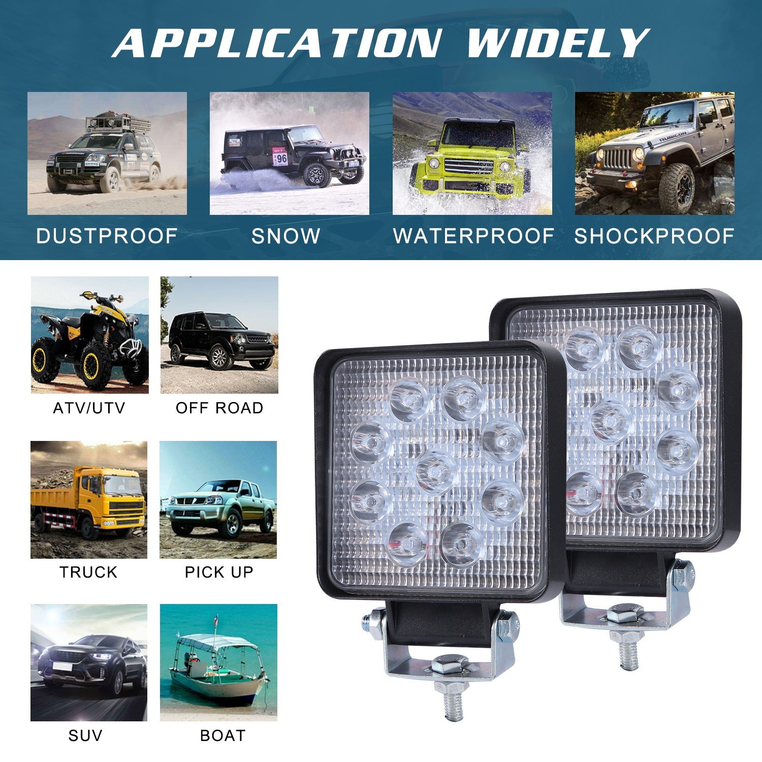 Super Slim Square 90W Spotlight Beam Led Work Light Driving Fog - Premium Car LED Lights from Rapidvehicles - Just $34.19! Shop now at Rapidvehicles