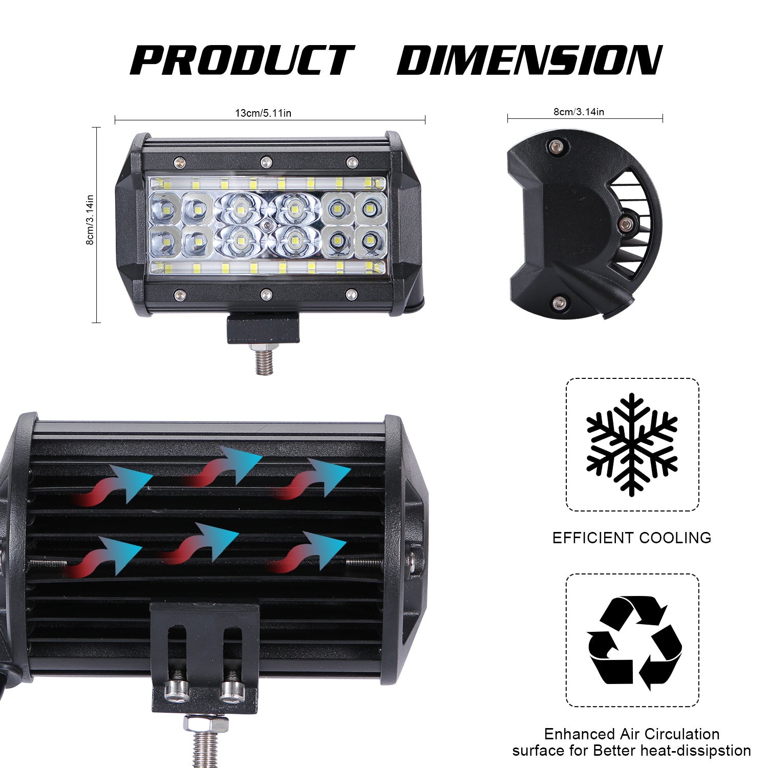 280W LED 4 Rows 5inch 28000LM Work Light Bar Driving Lamp - Premium Car LED Lights from Rapidvehicles - Just $50.08! Shop now at Rapidvehicles