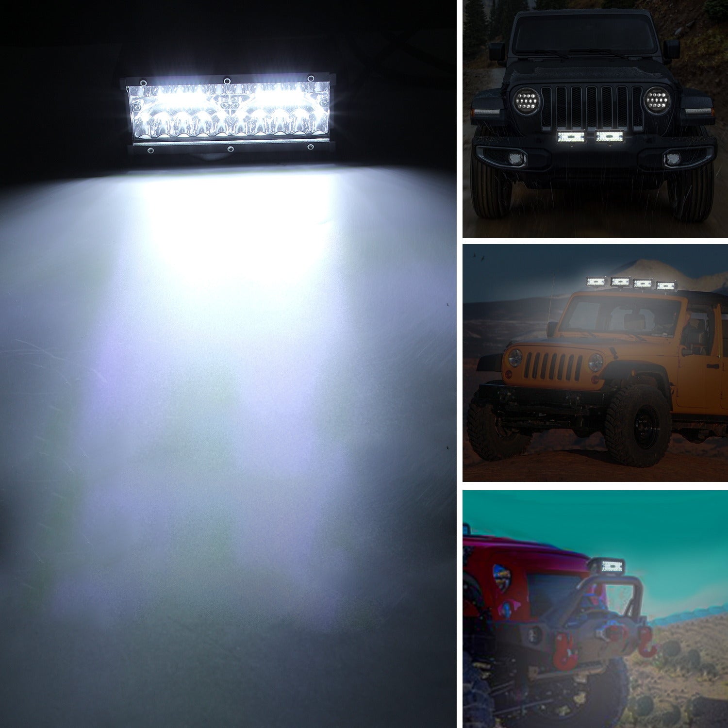 High Bright 400W LED 3 Rows 7inch 40000LM Work Light Bar Driving Lamp - Premium Car LED Lights from Rapidvehicles - Just $35.35! Shop now at Rapidvehicles