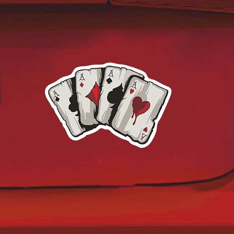 Reflect Graphics Playing Cards Vinyl Car Truck Window Laptop Helmet Decal Sticker - Premium Motorcycle Accessories from Rapidvehicles - Just $10.27! Shop now at Rapidvehicles