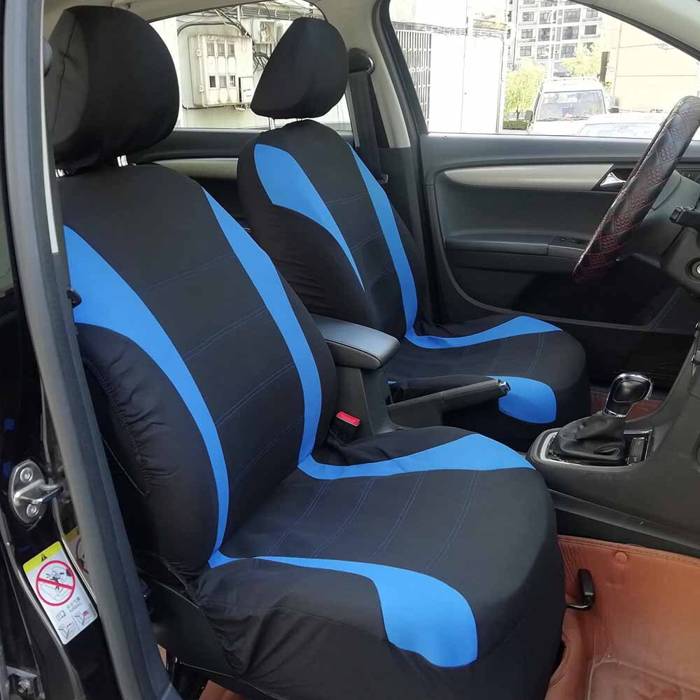 4pcs/set Car seat Cover Protector Seat Comfortable Dustproof Headrest Front Seat Covers Blue black - Premium Car Seat Cushion from Rapidvehicles - Just $24.99! Shop now at Rapidvehicles