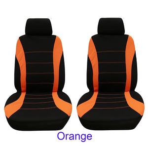 4pcs/set Car seat Cover Protector Seat Comfortable Dustproof Headrest Front Seat Covers Orange black - Premium Car Seat Cushion from Rapidvehicles - Just $24.99! Shop now at Rapidvehicles