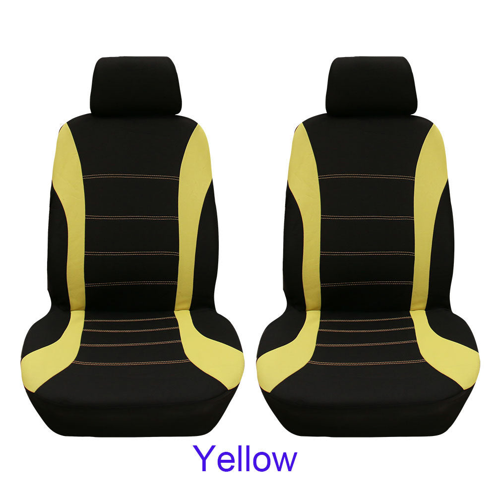 4pcs/set Car seat Cover Protector Seat Comfortable Dustproof Headrest Front Seat Covers Yellow black - Premium Car Seat Cushion from Rapidvehicles - Just $24.99! Shop now at Rapidvehicles