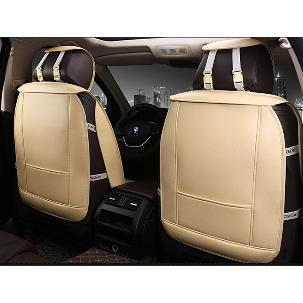 Universal All Car Leather Support Pad Car Seat Covers Cushion Accessories Warm beige standard single - Premium Car Seat Cushion from Rapidvehicles - Just $49.99! Shop now at Rapidvehicles