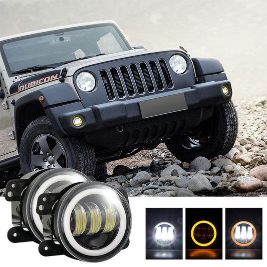 2pcs/set 4 inches 30 watts 6000K for jeep LED Angel Eye Fog Lamp - Premium Car LED Lights from Rapidvehicles - Just $88.99! Shop now at Rapidvehicles