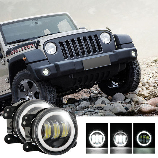 2pcs/set 4 inches 30 watts 6000K for jeep LED Angel Eye Fog Lamp - Premium Car LED Lights from Rapidvehicles - Just $89.99! Shop now at Rapidvehicles