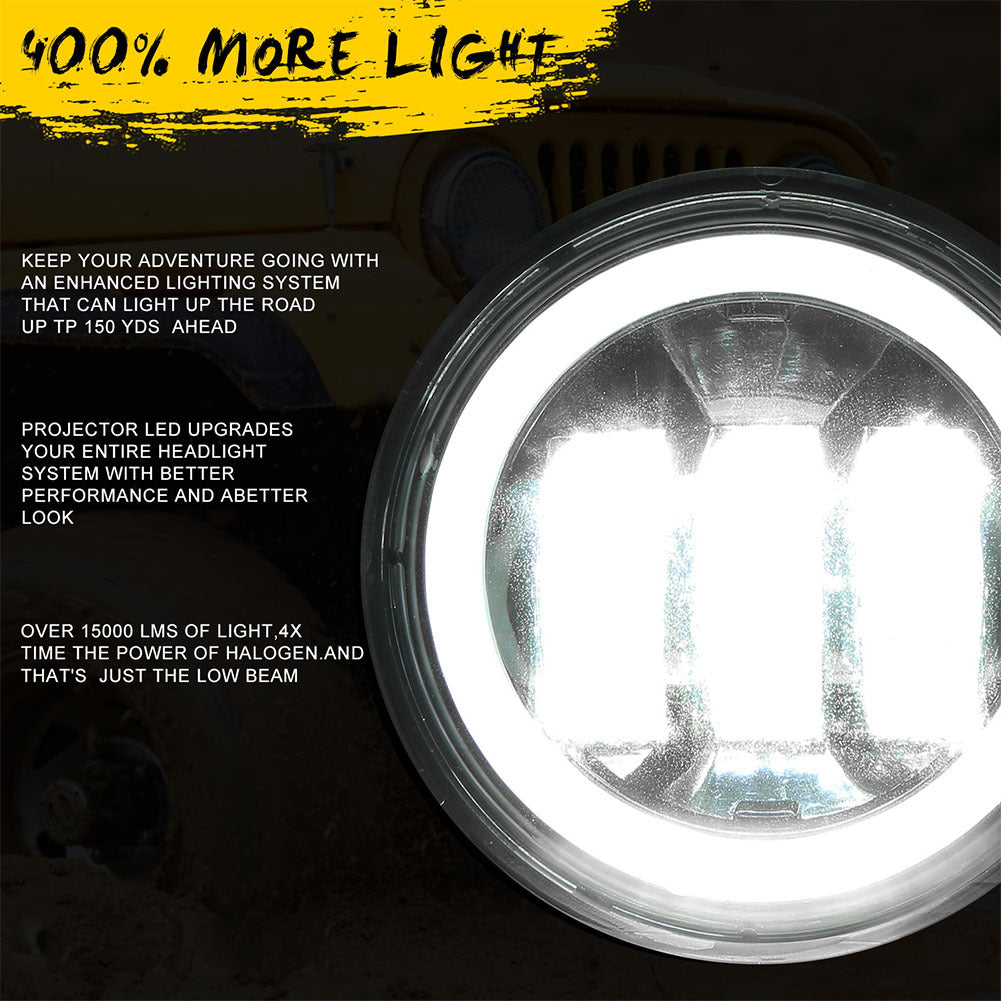 2pcs/set 4 inches 30 watts 6000K for jeep LED Angel Eye Fog Lamp - Premium Car LED Lights from Rapidvehicles - Just $89.99! Shop now at Rapidvehicles