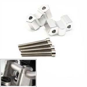 Handlebar Risers Height up Adapters for BMW F750GS 18-19 Motorbike Upgrade Accesssaries silver - Premium Motorcycle Accessories from Rapidvehicles - Just $41.80! Shop now at Rapidvehicles