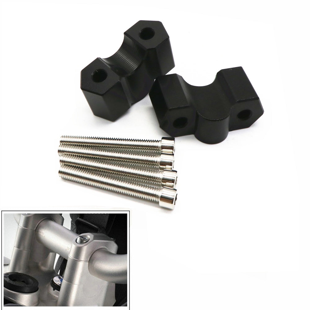 Handlebar Risers Height up Adapters for BMW F750GS 18-19 Motorbike Upgrade Accesssaries silver - Premium Motorcycle Accessories from Rapidvehicles - Just $38.99! Shop now at Rapidvehicles