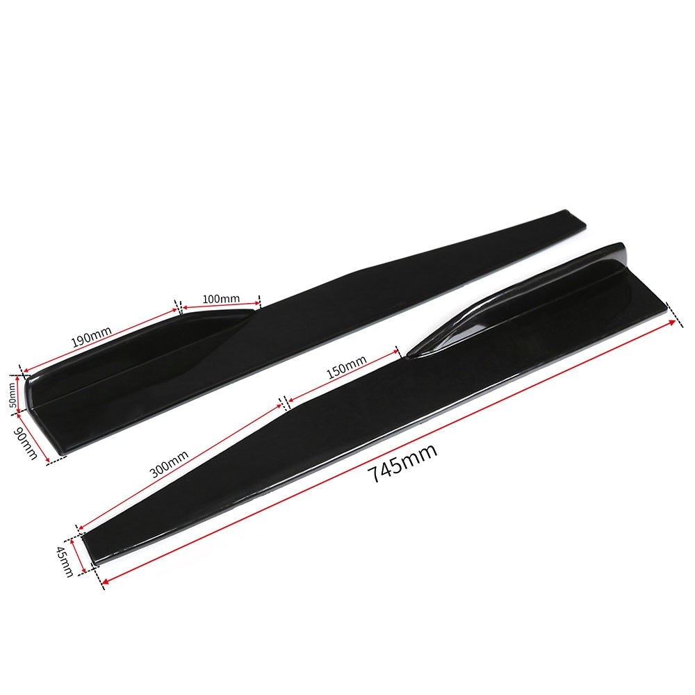 1 Pair Universal Car Side Skirt Splitters Winglet Side Wings - Premium Car Organizers from Rapidvehicles - Just $44.99! Shop now at Rapidvehicles