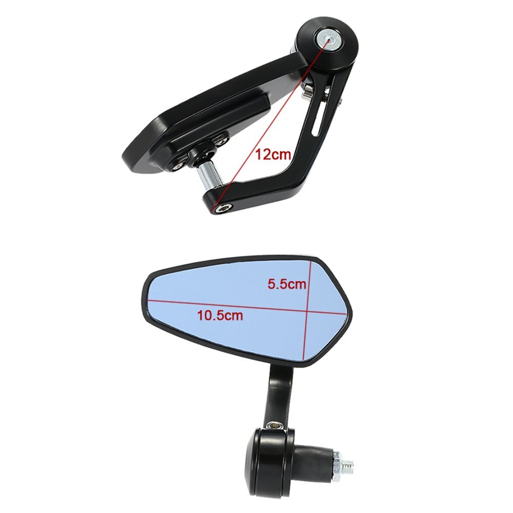 7/8" Handle Bar End Rearview Mirror Motorcycle Rear view Side Mirrors for Honda Yamaha Suzuki Kawasaki Dukati Bmw - Premium Motorcycle Accessories from Rapidvehicles - Just $40.99! Shop now at Rapidvehicles