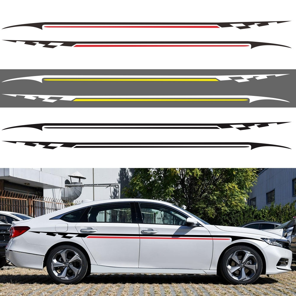 Vehicle Body Modification Waist Car Sticker Side Door Long Track Racing Body Auto Stickers Vinyl Decal Stickers white - Premium Car Stickers & Covers from Rapidvehicles - Just $29.68! Shop now at Rapidvehicles