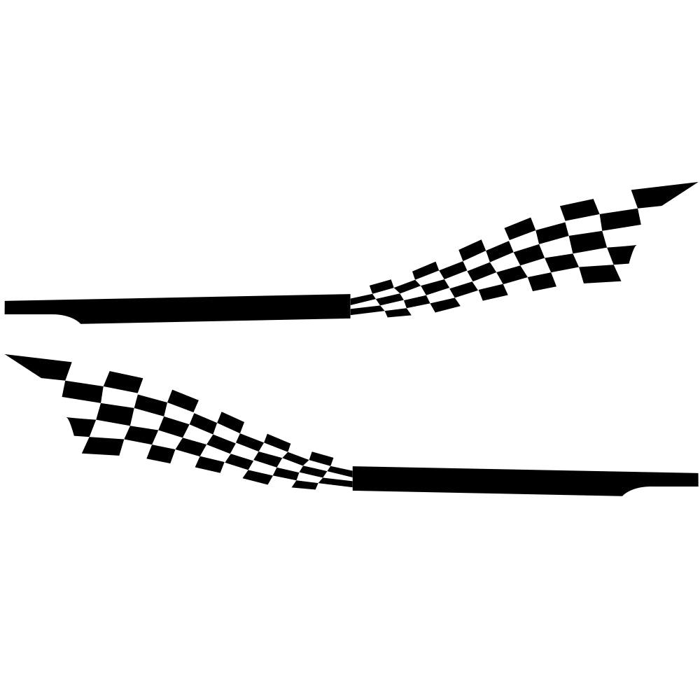 2pcs 215x30cm Both Sides Car DIY Checkered Flag Stickers Racing - Premium Car Stickers & Covers from Rapidvehicles - Just $34.99! Shop now at Rapidvehicles