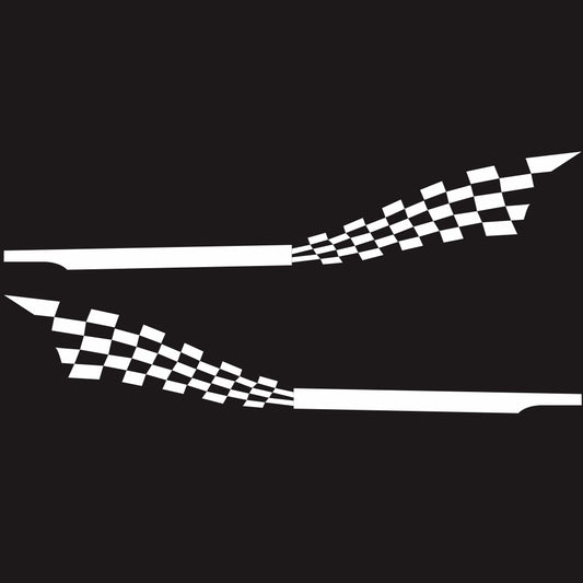 2pcs 215x30cm Both Sides Car DIY Checkered Flag Stickers Racing - Premium Car Stickers & Covers from Rapidvehicles - Just $34.99! Shop now at Rapidvehicles