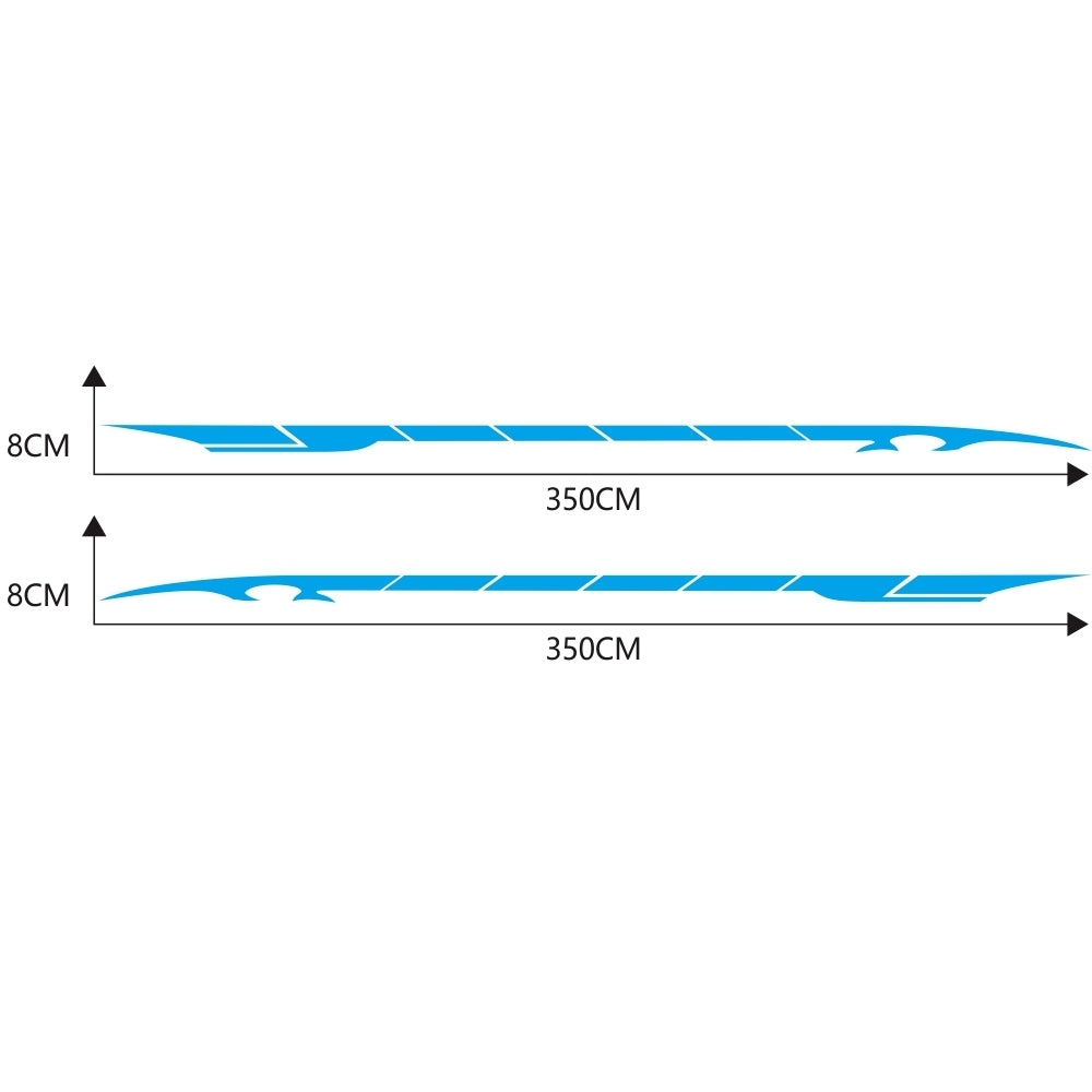2pcs 350cm Car Side Body Door Graphics Long Stripe Vinyl Decals Decor Sticker  white - Premium Car Stickers & Covers from Rapidvehicles - Just $23.79! Shop now at Rapidvehicles