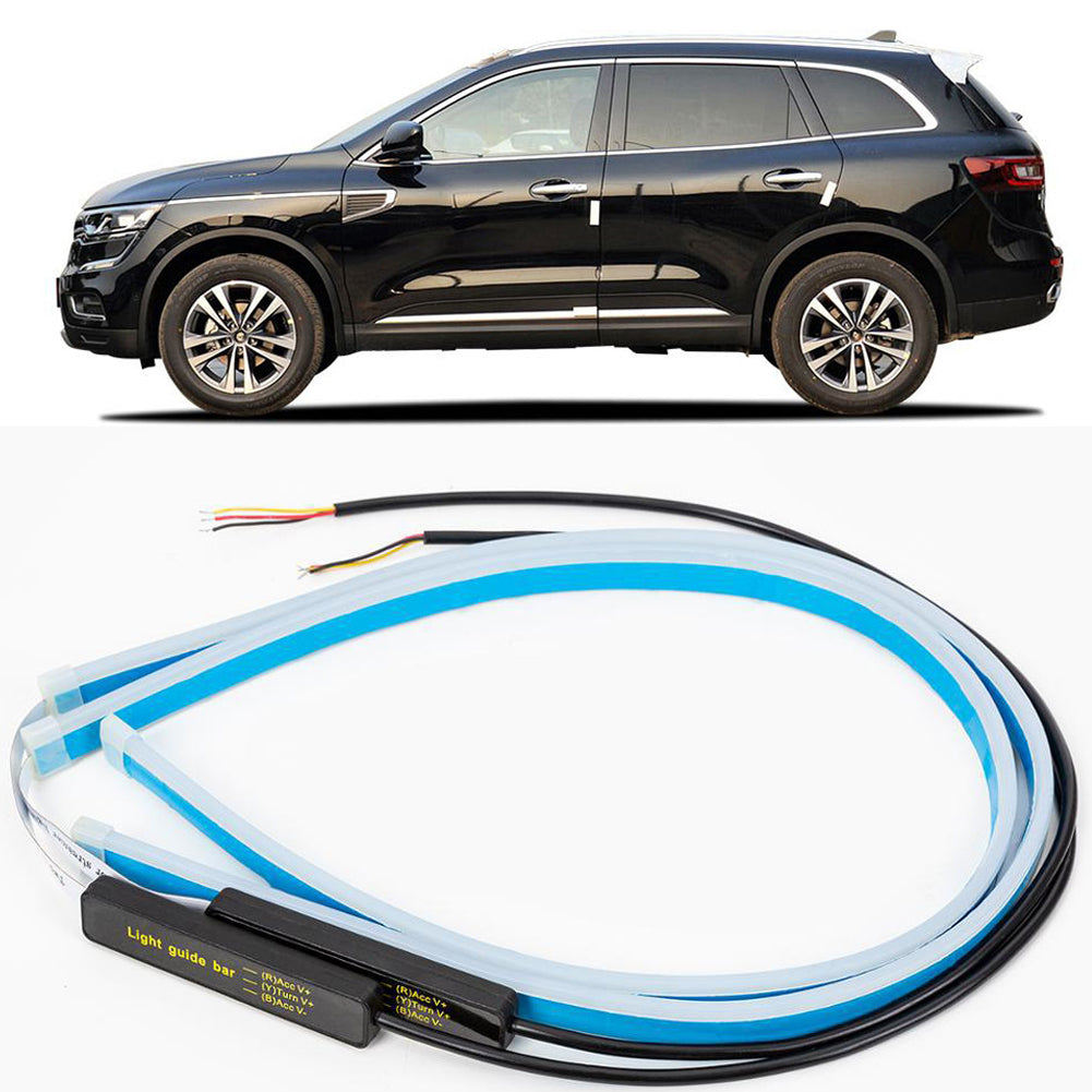 Ultrafine Cars LED Daytime Running Lights White Turn Signal Yellow Guide Strip for Headlight 45CM ice blue yellow - Premium Car LED Lights from Rapidvehicles - Just $21.96! Shop now at Rapidvehicles