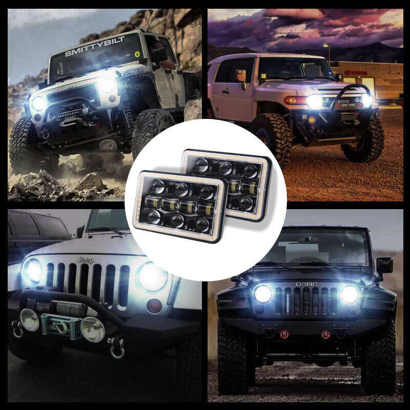 300 W 5 inch LED Headlights 4x6 Led Sealed Beam Headlamp Led Headlight for Jeep Wrangler - Premium Car LED Lights from Rapidvehicles - Just $82.78! Shop now at Rapidvehicles