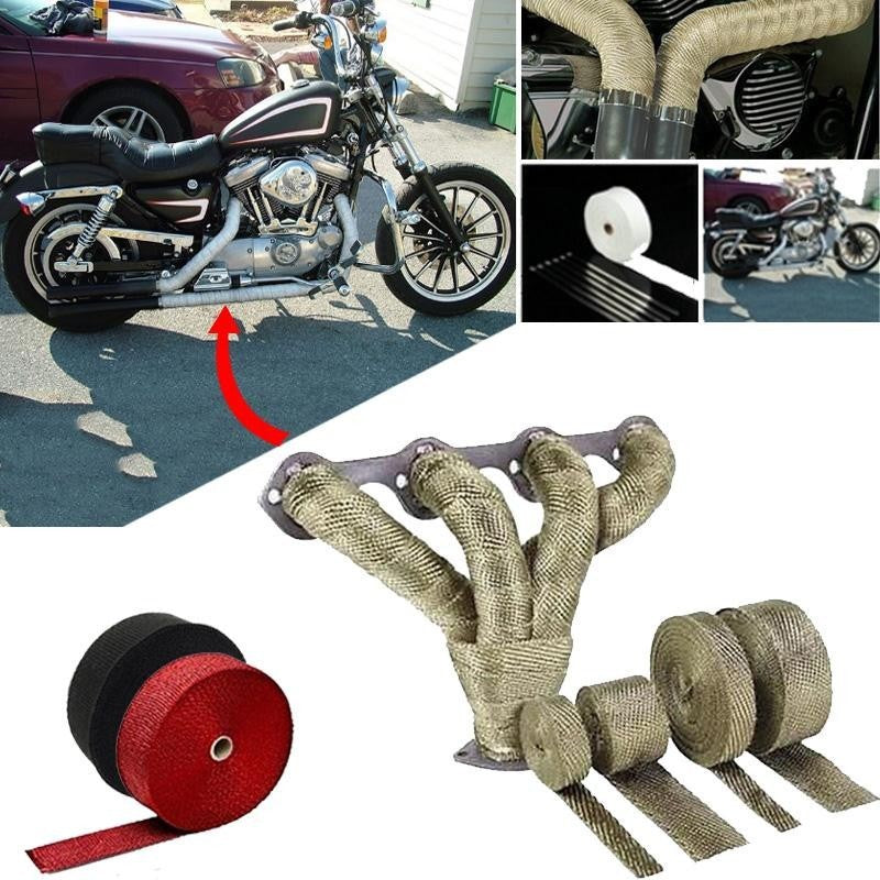 Car Modification Insulation Belt Motorcycle Exhaust Pipe Insulation Cotton Heat Resisting Cloth black - Premium Motorcycle Accessories from Rapidvehicles - Just $18.99! Shop now at Rapidvehicles