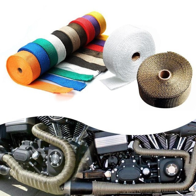 Car Modification Insulation Belt Motorcycle Exhaust Pipe Insulation Cotton Heat Resisting Cloth black - Premium Motorcycle Accessories from Rapidvehicles - Just $18.99! Shop now at Rapidvehicles