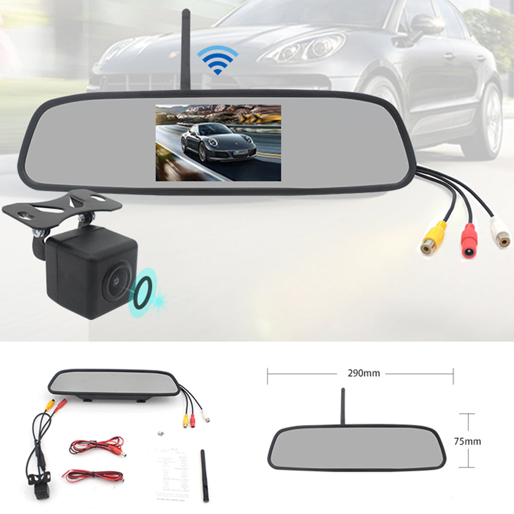 4.3 inches 2.4G Wireless Visual Astern Rearview Mirror Wireless - Premium Car Rear View Camera from Rapidvehicles - Just $83.99! Shop now at Rapidvehicles