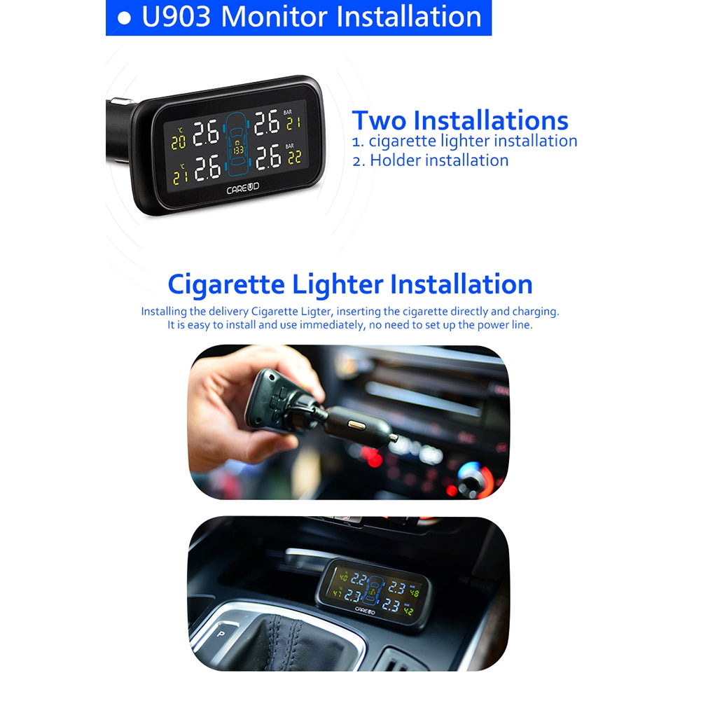 U903Z-WF External Wireless TPMS Car Tire Pressure Monitoring System black - Premium OBD & Diagnostic Tools from Rapidvehicles - Just $82.99! Shop now at Rapidvehicles